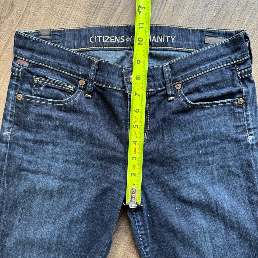 Citizens of Humanity Dark Blue Low Rise Straight Leg Jeans - Size 27 - Picture 3 of 16